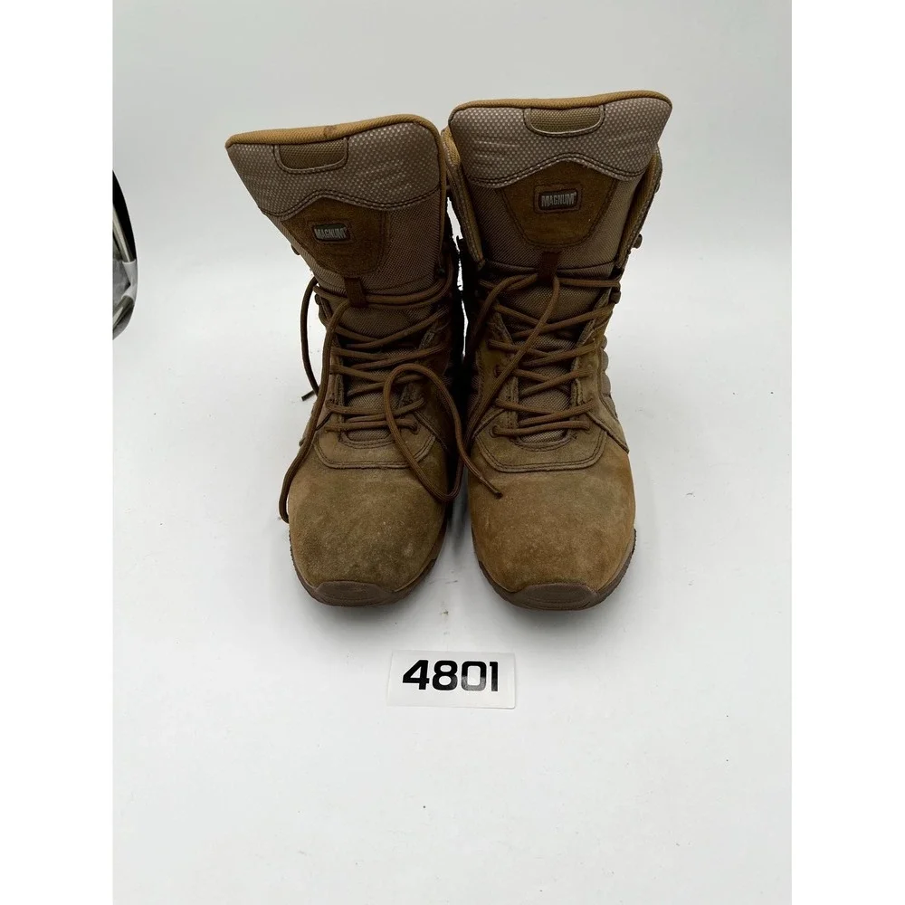 Magnum Response 8.0 7201 Mens 12D Boots Brown Leather Mid-Calf Work Safety Boots